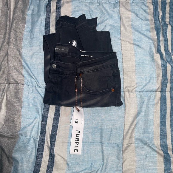 Purple Men's Skinny Jeans - Black - Picture 1 of 6